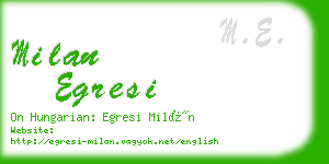 milan egresi business card